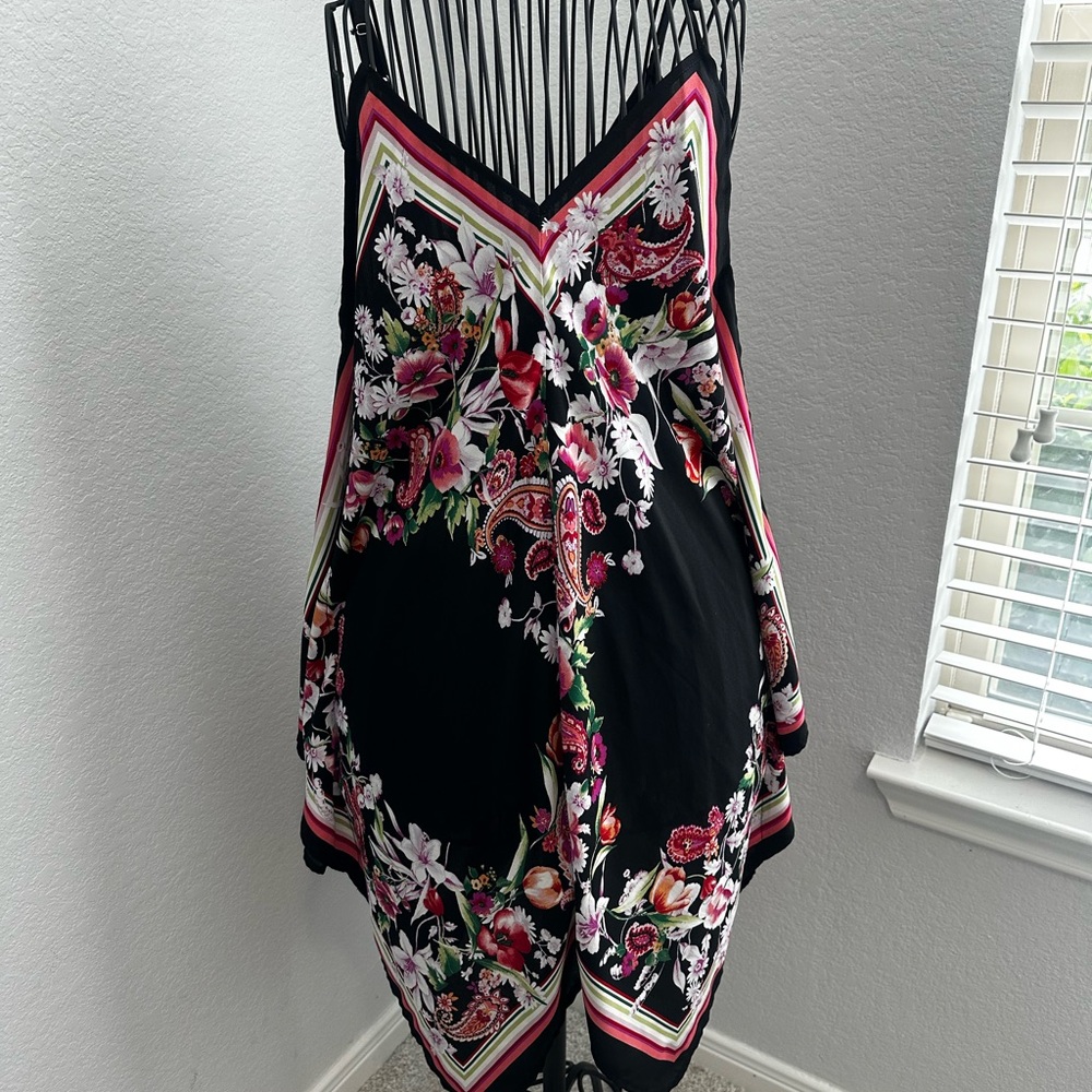 Floral Black and Pink Dress